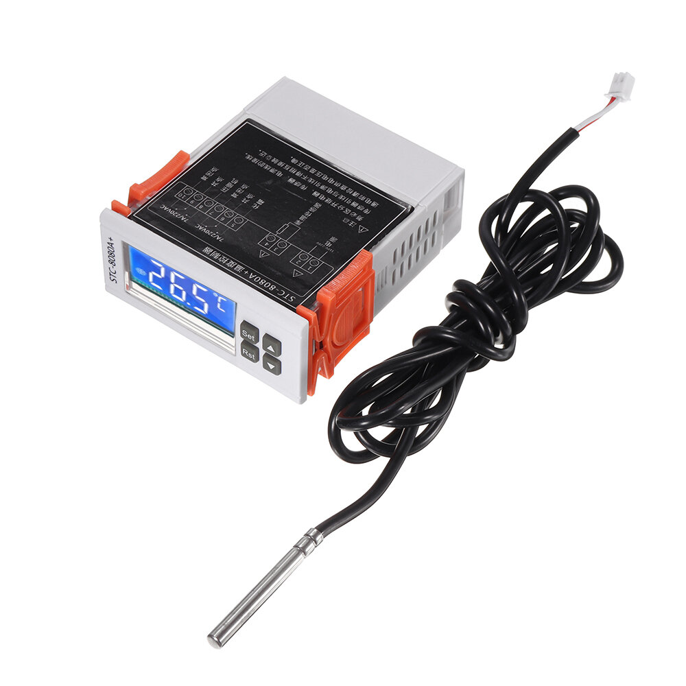 STC-8080A + Digitale temperatuurregelaar Regulator Koude opslag Diepvriezer Sensor Hygrometer 220VAC