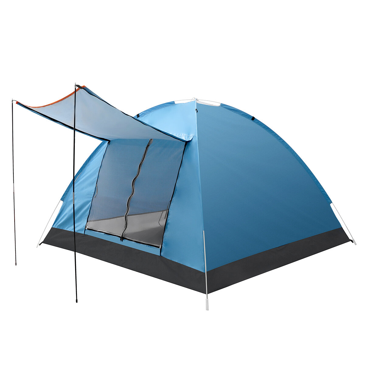IPRee®3-4人用ダブルレイヤーキャンプテント両開きドア屋外防水日よけテント125x200x200cm釣りキャンプパーティー用
