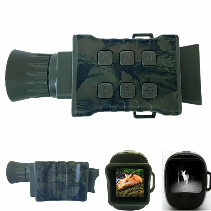 4K HD Монокулярная ночная видеокамера 5x цифровой зум Охотничий телескоп Дневной и ночной двойного использования Полная темнота 200м