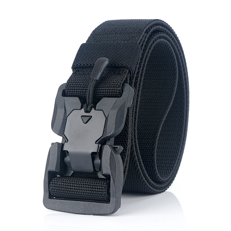125cm AWMN ES19 Punch Free Magnetic Elastic Buckle Nylon Tactical Belt For Man Dames