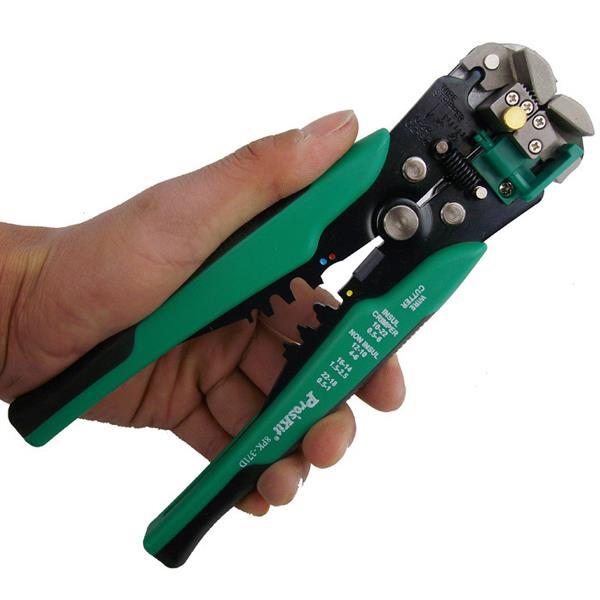 ProsKit 8PK-371D Automatic Wire Stripper & Crimper 210mm Alloy steel jaws 22AWG 