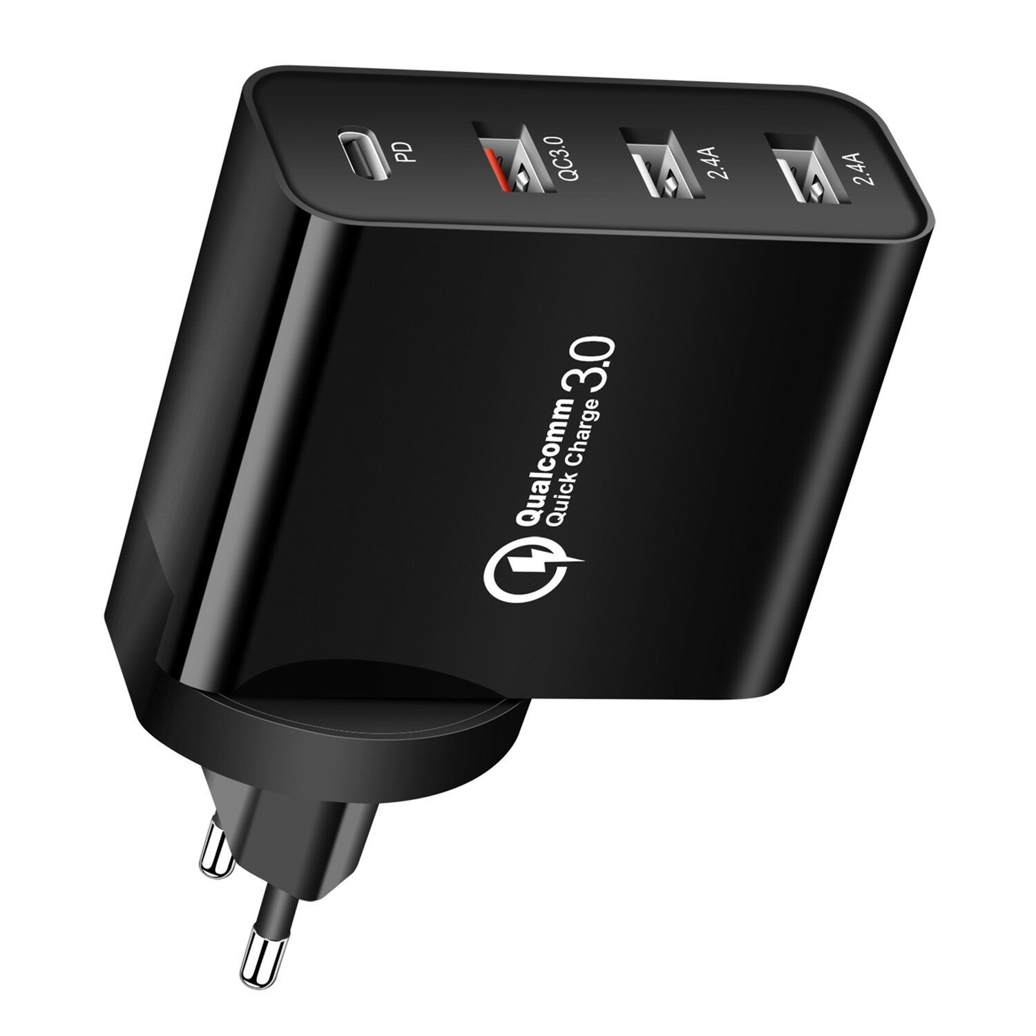 

Bakeey 48 Вт USB-зарядное устройство 4 порта QC3.0 / USB-C PD Travel EU Plug Adapter Быстрая зарядка для iPhone 12 Pro M