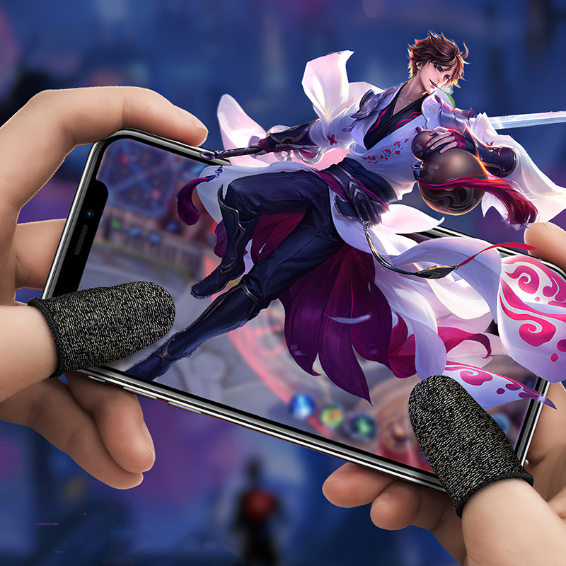 HOCO GM4 Phantom Supergeleidende Fiber Mobiele Game Vinger voor Samsung Galaxy S21 Note S20 ultra Hu