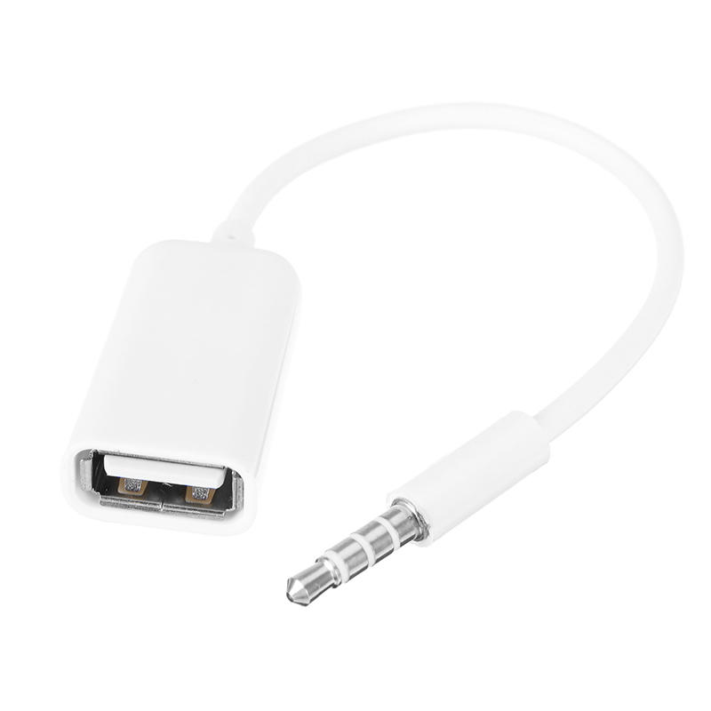 USB 3.0 Vrouw naar 3,5 mm Male Audio Port Adapter Wit