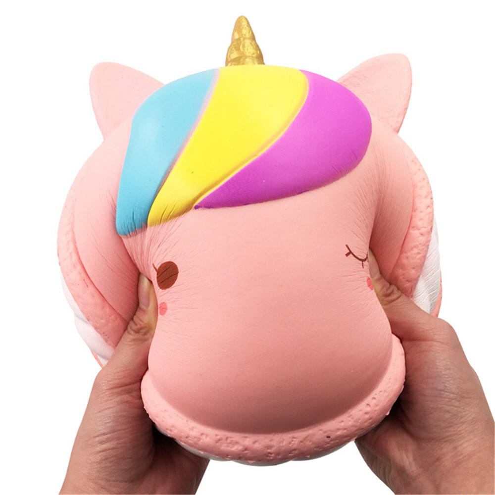 9.8Inches Squishy Macaron Unicorn Jumbo 25cm Slow Rising Toy Soft Animal Cake Gift Collection