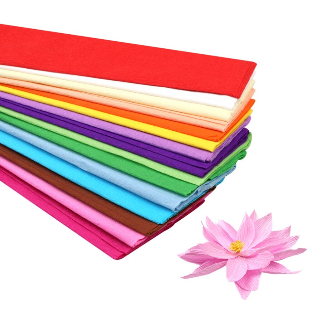 15 kleuren DIY handgeschept papier Materiaal maken Kleur verfrommeld papier Rose Flower handgeschept