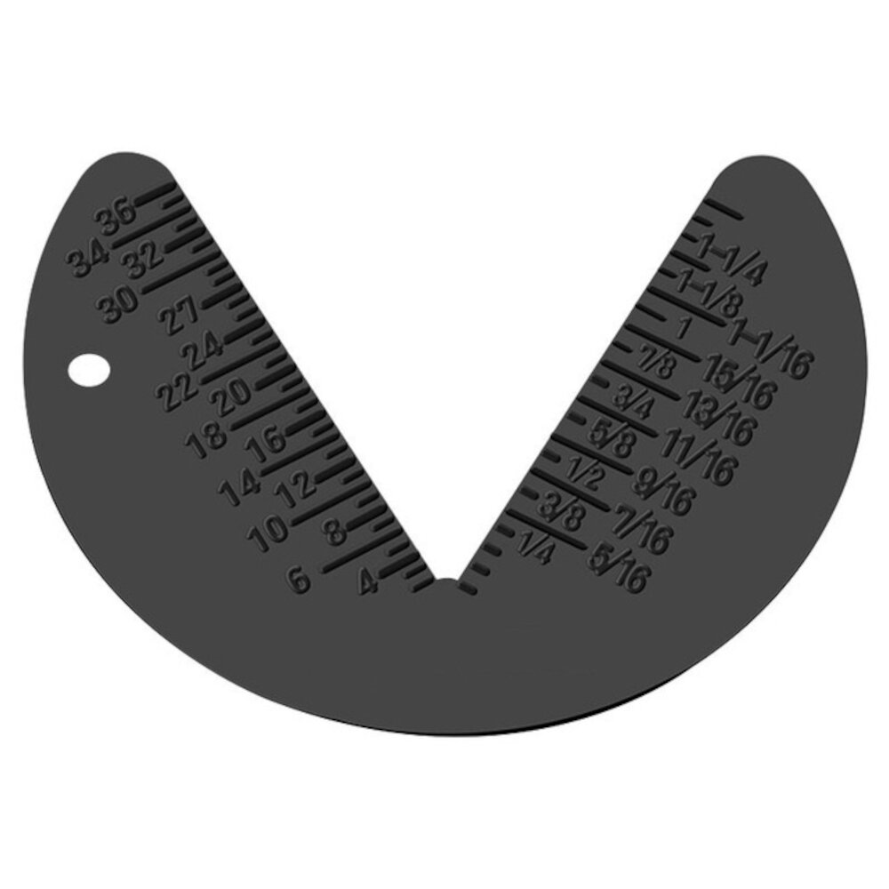 Gauge Hexagon Screw Nut Metric Inch Integrated Model Radius Gauge 60 Degree Tooth Pitch Ruler Measuring Tool