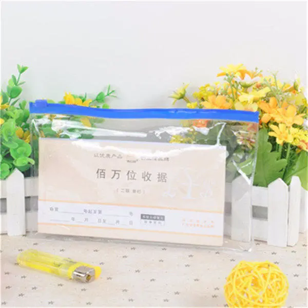 21x13cm clear transparent plastic pencil bag pvc exam approved stationery case
