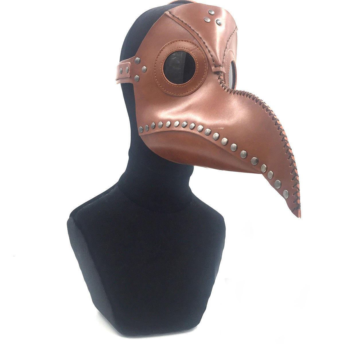 Steampunk Bird Beak Masker Retro Rivet Cosplay Leer Halloween