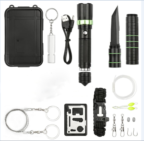 Outdoor Sports SOS Emergency Survival Tools Kit Taktyczne narzędzie myśliwskie z pudełkiem samopomocy