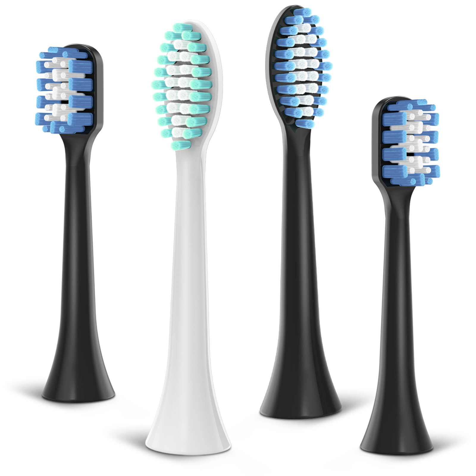 ELEGIANT EGH-SB2 4pcs Brush Heads Compatible Replacement Toothbrush Head 2 Oval + 2 Square