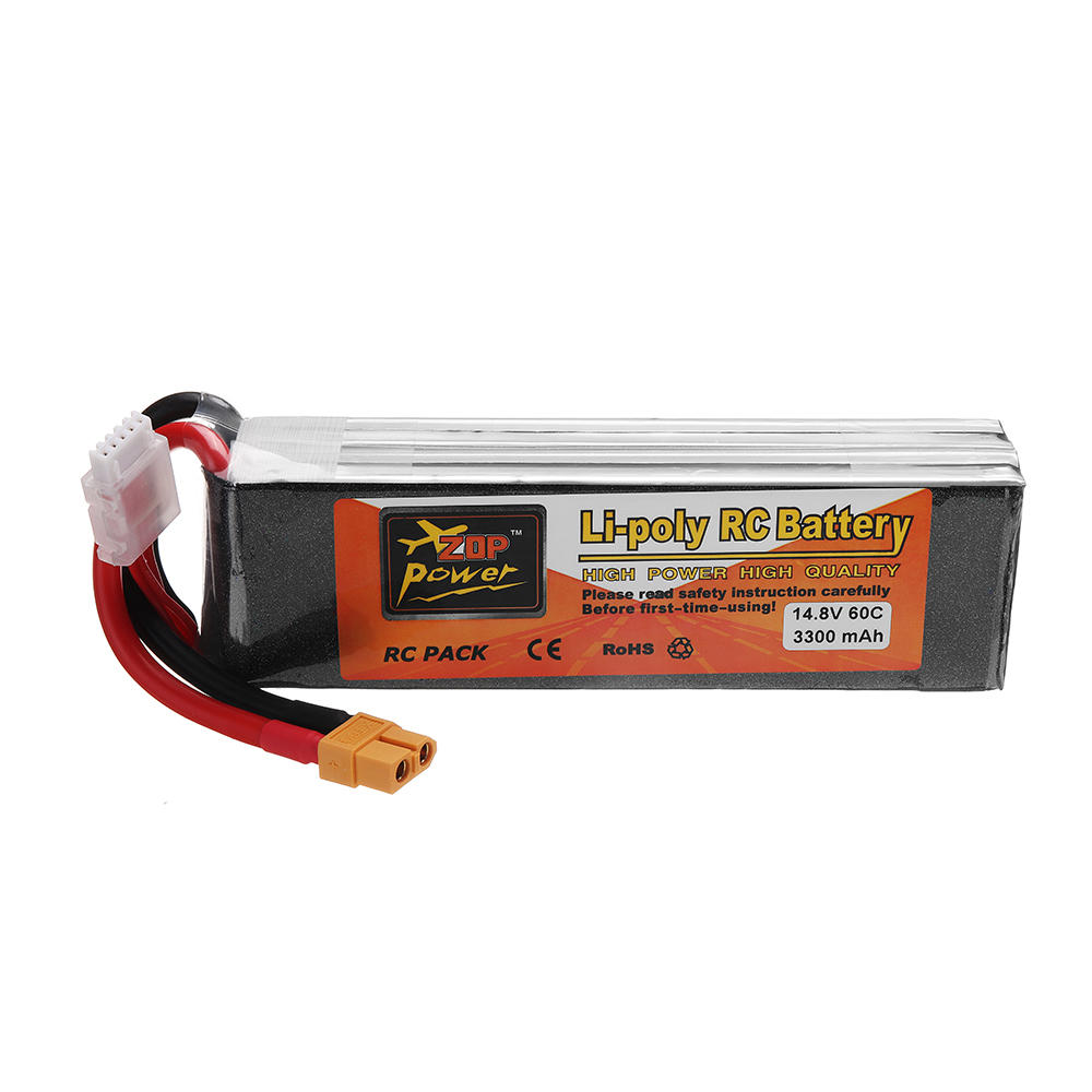 ZOP POWER 14.8V 3300mAh 60C 4S Lipo Battery With XT60 Plug For RC Models