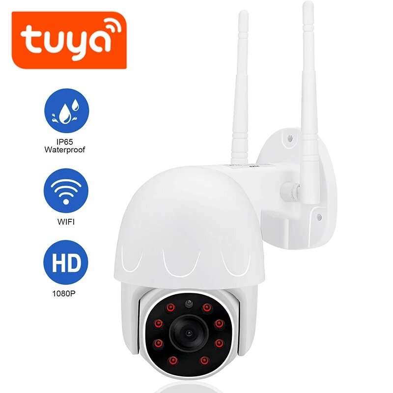 Tuya S2-Q01 Full HD 1080P 2MP WiFi IP CameraPTZ IP66 Waterproof Night Vision Support Video Control M