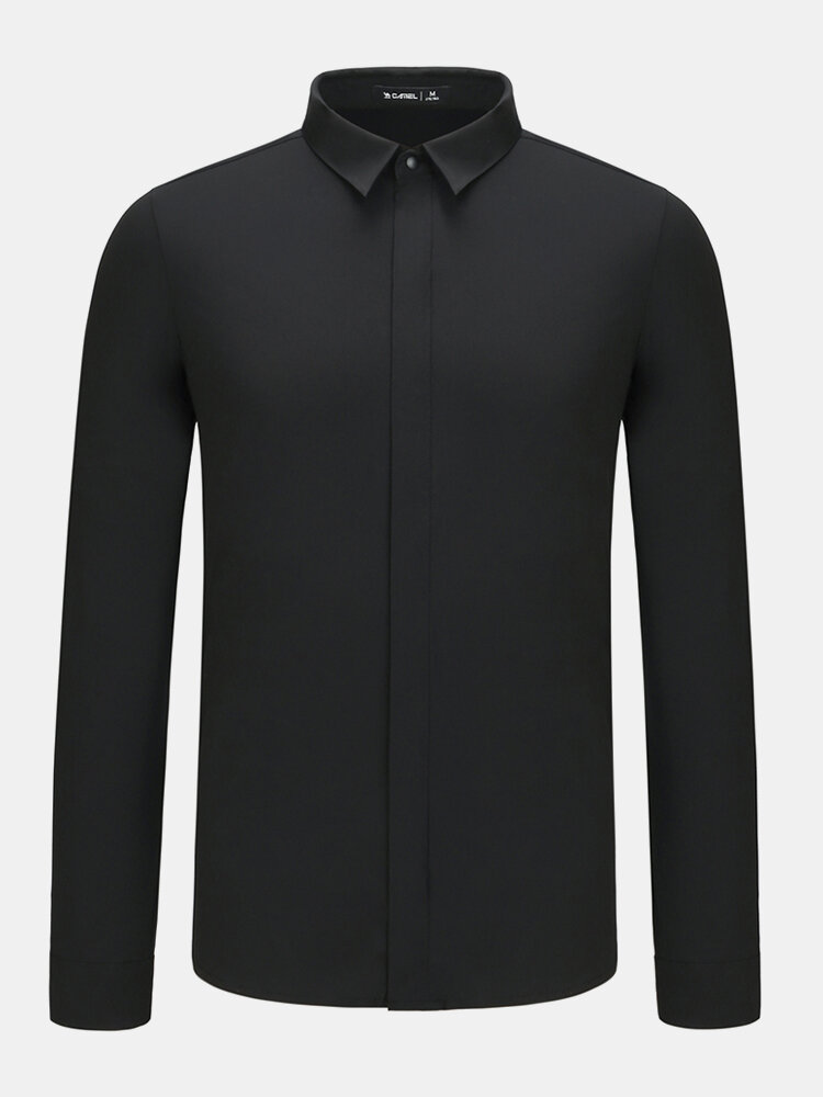 

Camel Crown Mens Zipper UPF50+ Sunscreen Waterproof Black Long Sleeve Functional Shirts