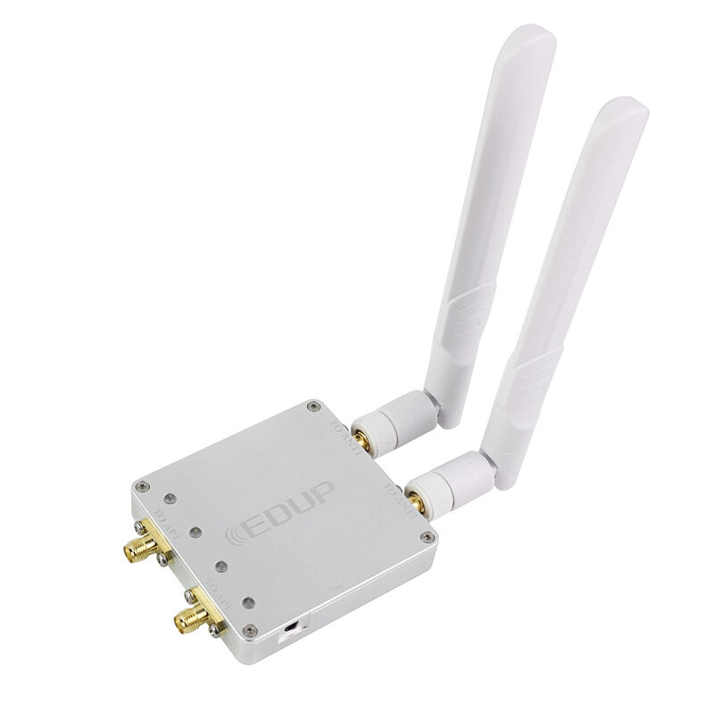 

EDUP WiFi Amplifier 2.4G/5.8G 4W Dual Band Signal Booster Long Range Wifi Signal Extender with Dual Antenna High Power f