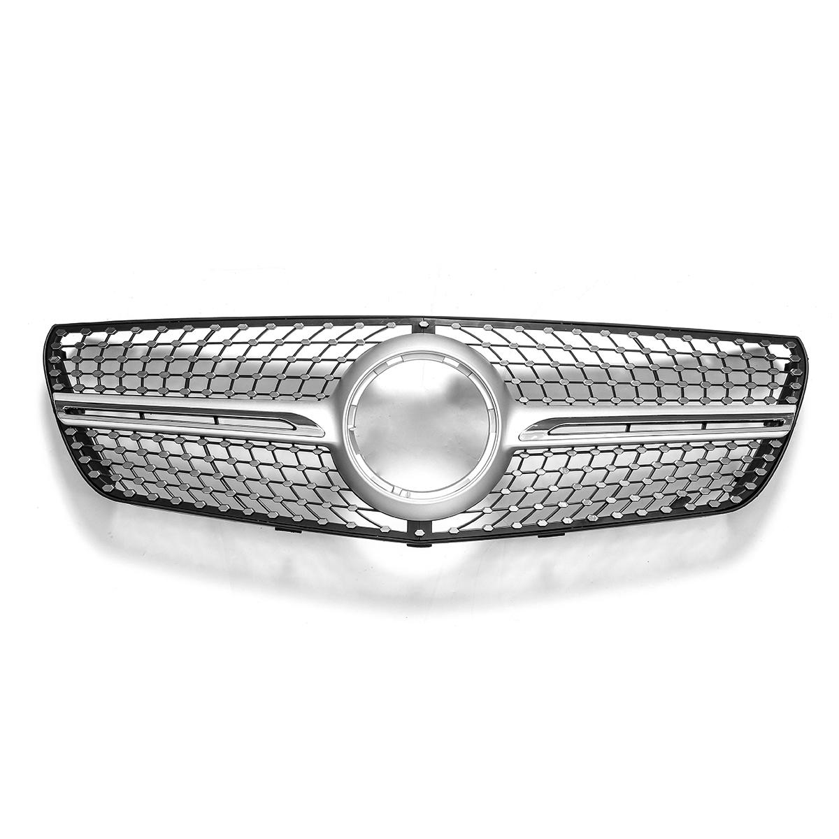Diamond Look voorbumper grille grill zilver voor Mercedes Benz Vito 2015-2018