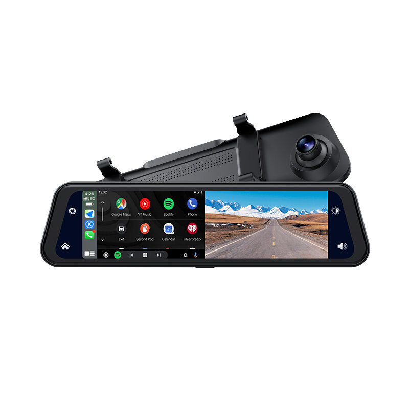 CP08 12 дюймов 2K + 1080P видеорегистратор Авто Видеорегистратор Автоplay Android AUTO WI-FI Bluetooth Голосовое управле