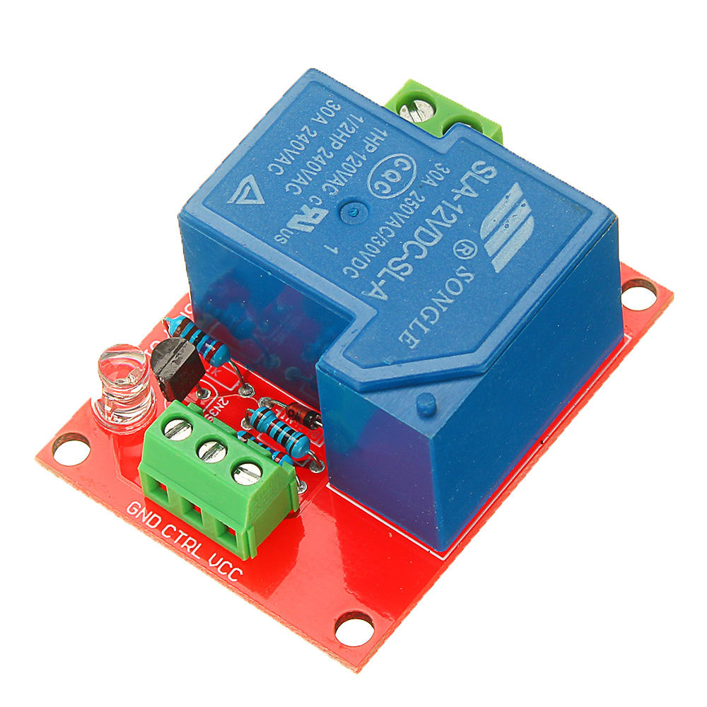 BESTEP 12V 30A 250V 1 Channel Relay High Level Drive Relay Module Normally Open Type