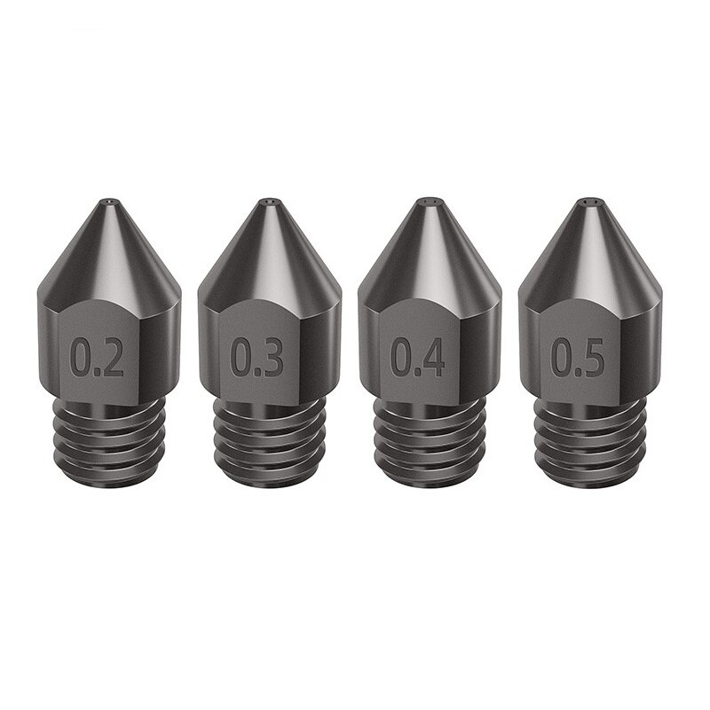 0.2 / 0.3 / 0.4 / 0.5 mm Gehard stalen superhard mondstuk voor 1,75 mm gloeidraad 3D-printeronderdee