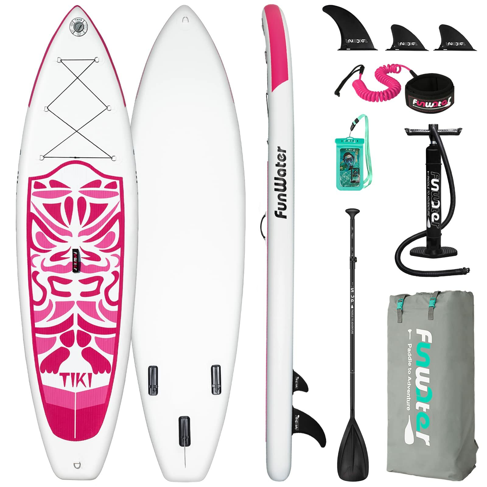 best price,funwater,supfw02a,inflatable,paddle,board,320x84x15cm,pink,eu,discount