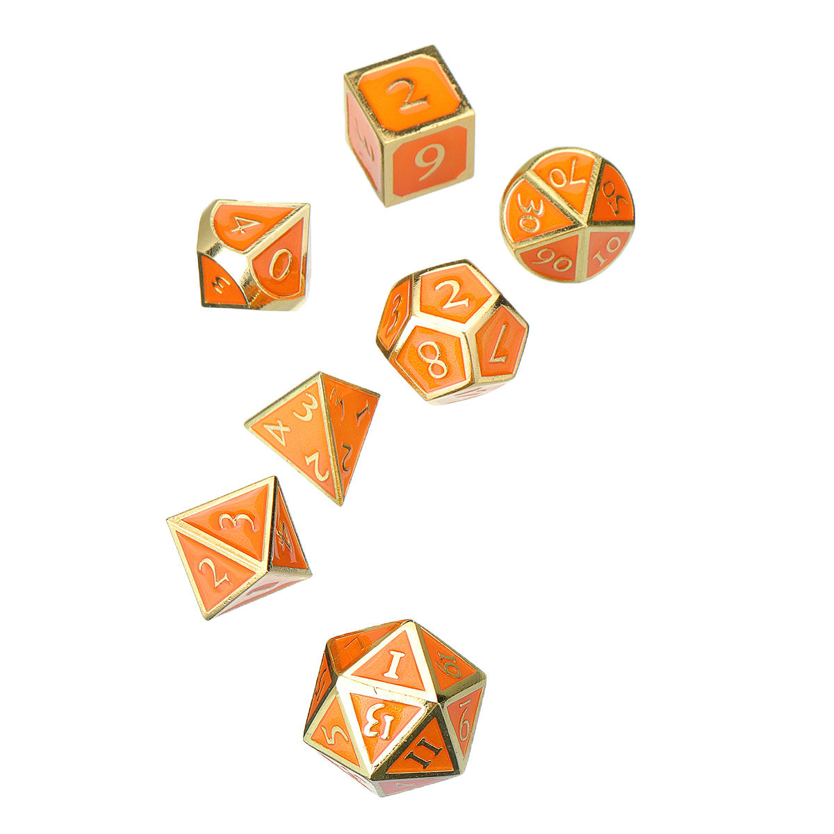 Solid Metal Heavy Dice Set Polyhedral Dices Rollenspellen Dice Gadget RPG