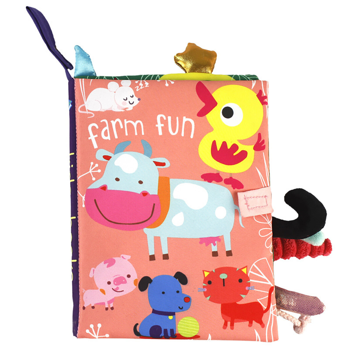 Multifunctional Tail Cloth Book Educational Toy Book Tear-proof Inner Sound Paper Cover Baby Enlight