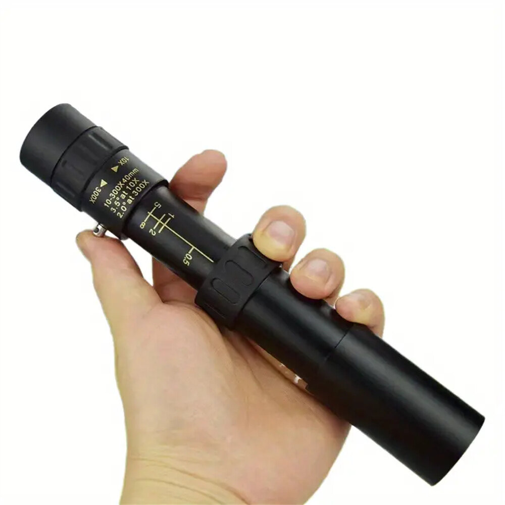 10-300x Zoom Mini Extendable HD Portable Monocular Telescope Manual Focus Long Range High Definition For Hunting Outdoor
