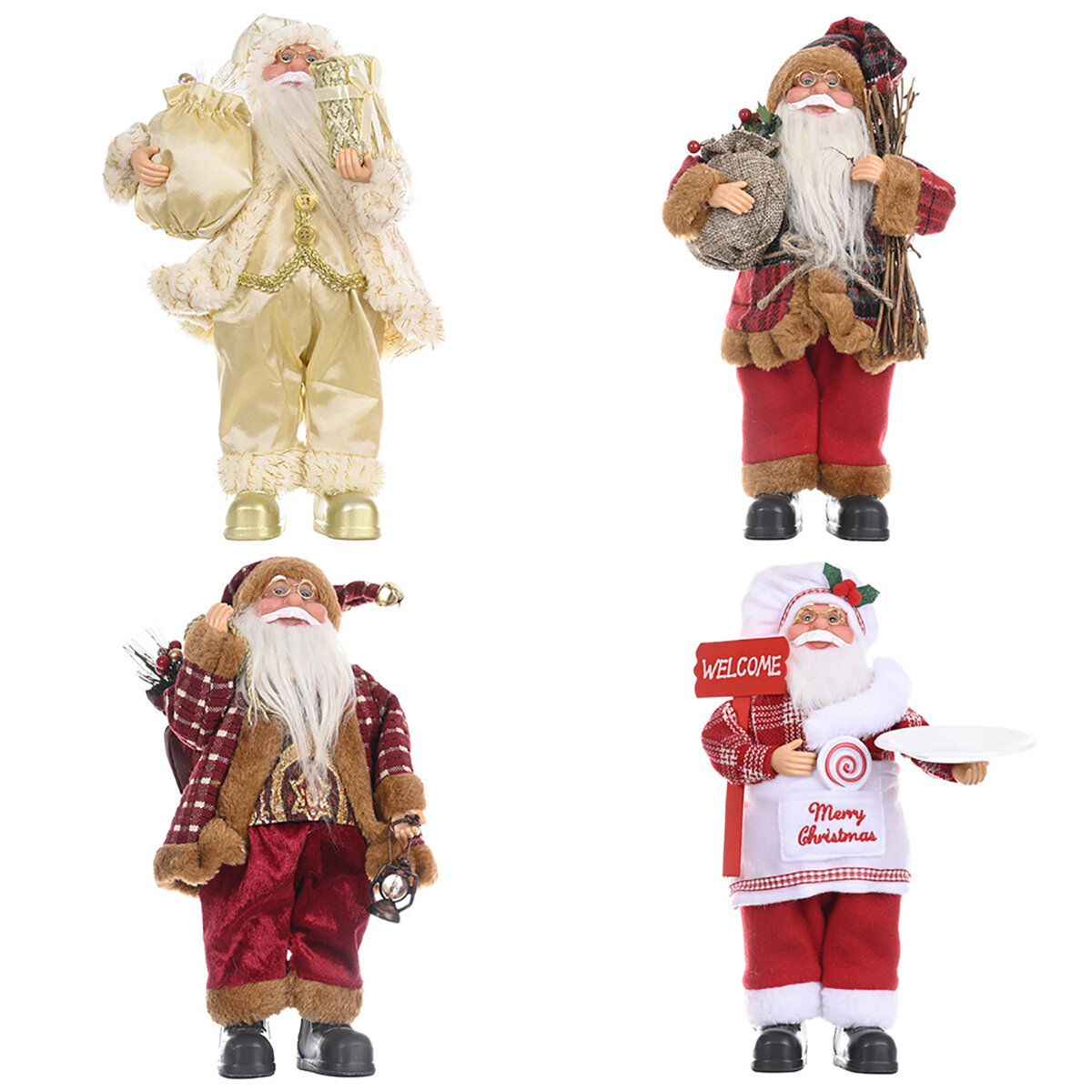 

Santa Claus Doll Merry Christmas Tree Figurine Ornament Kid Toy Gift Desktop Decoration
