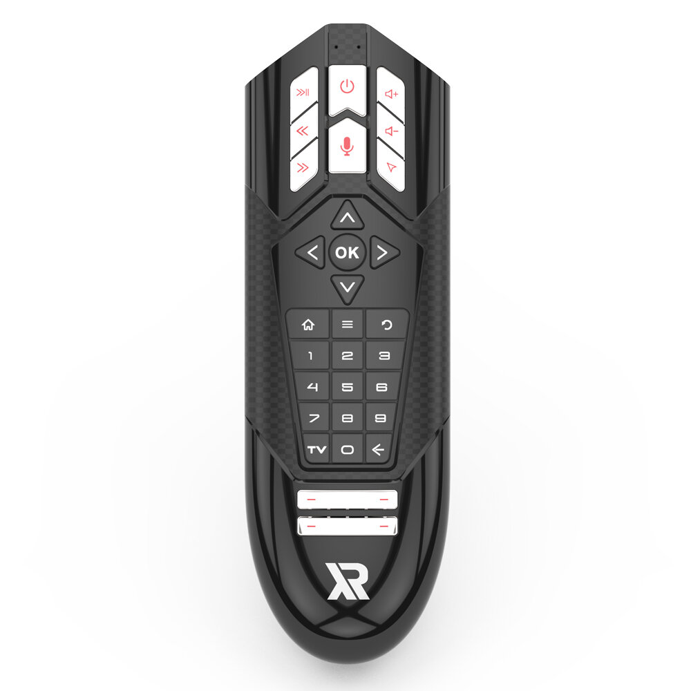 Wechip R1 32 toetsen Air Mouse Voice-afstandsbediening 2,4 GHz Wireless 6 Axis met IR Learning Hi-Fi