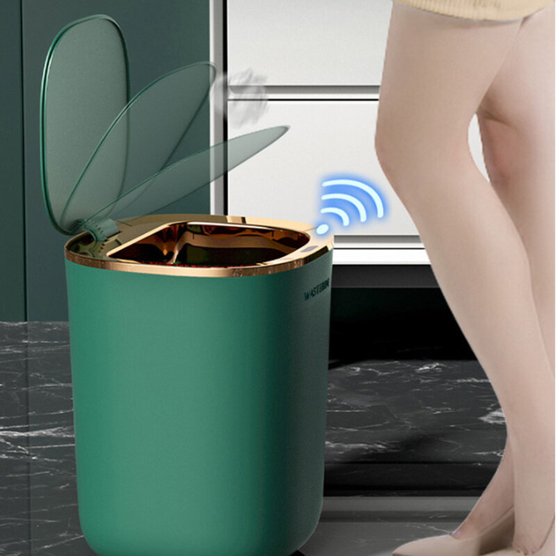 

AGSIVO 12L Smart Induction Touchless Trash Can Waste Bin With Motion Sensor and Rechargeable Battery For Kitchen Bedroom
