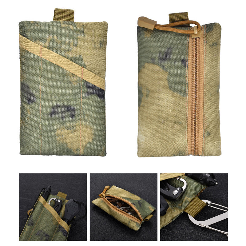 ZANLURE Men Tactical Molle Pouch Camping Portable Storage Bags Belt Waist Pack Bag Small Pocket Running Waist Bag
