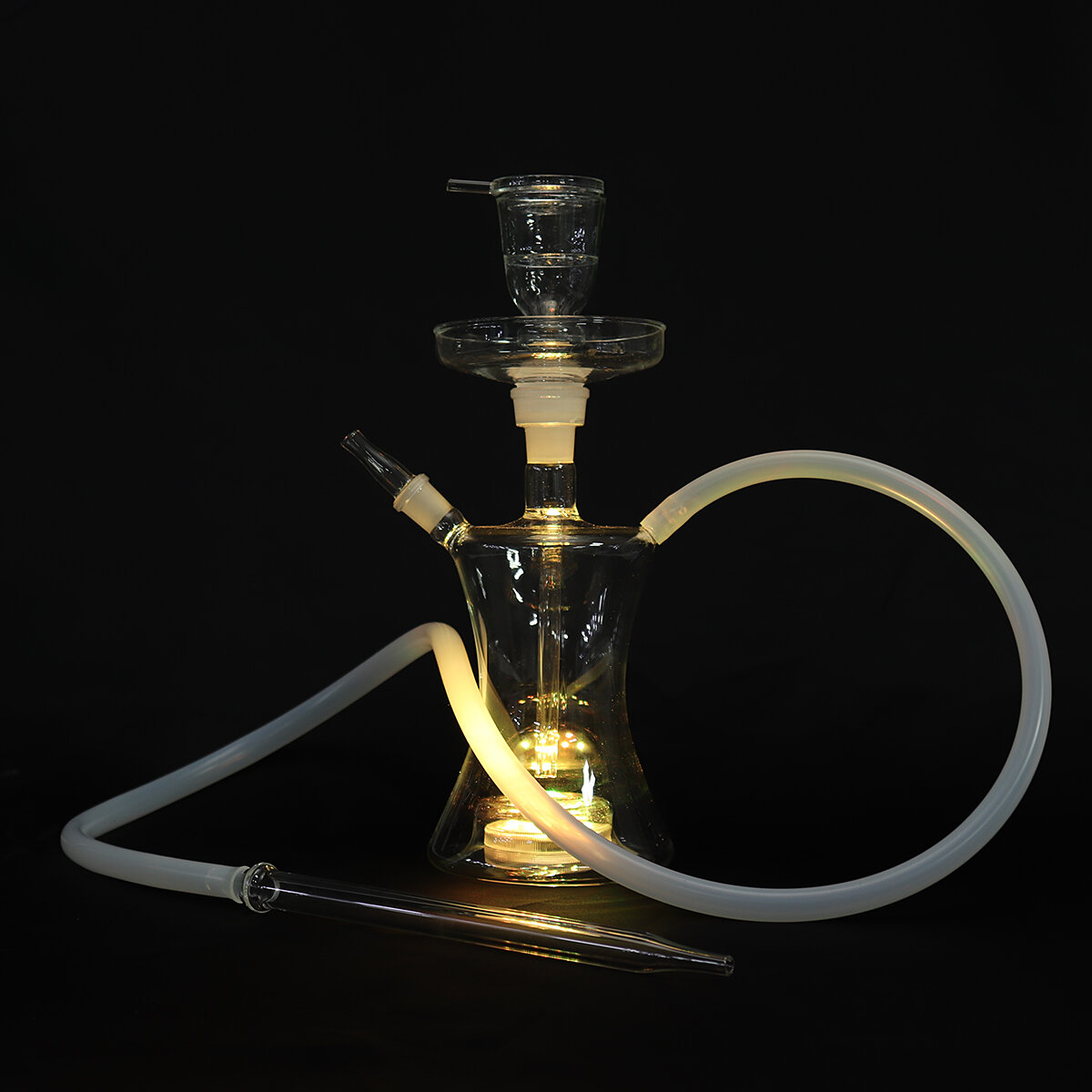 148cm Waterglas Pijp Silicone Straw Bottle Glaswerkset met LED-lampje