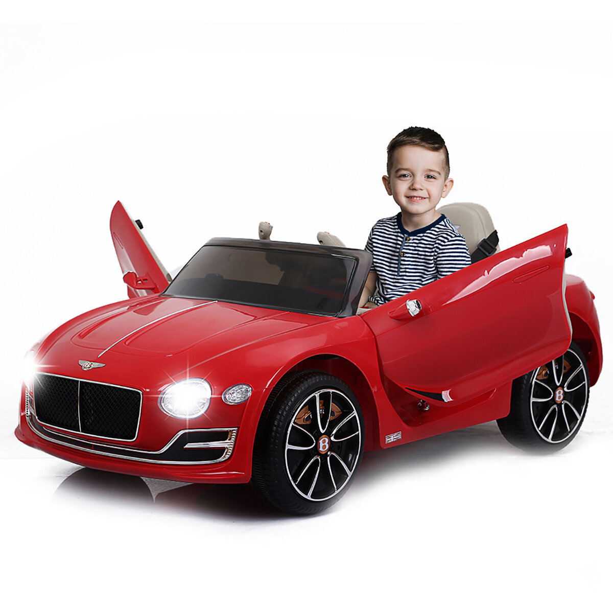 

JE1166 6V/12V Kids Ride on Car with Remote control Baby Electric Toy Cars Battery-Powered Car w/4 Wheels, MP3 Music, LED