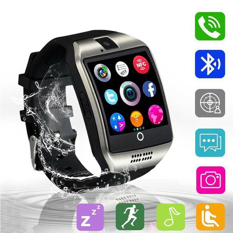 4 kleuren ingevoegde kaart Bluetooth-bewegingsbewaking Digitale slimme horloges