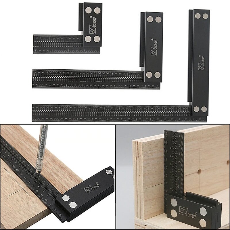 best price,wnew,mm,inch,precision,woodworking,square,aluminum,alloy,ruler,100mm,discount