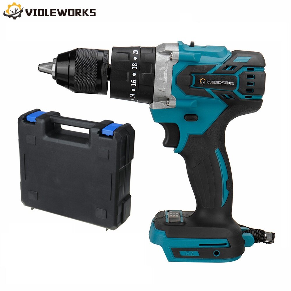 

VIOLEWORKS 288VF 3 In 1 Cordless Electric Impact Drill Driver Brushless Driver Drill Hammer No Battery