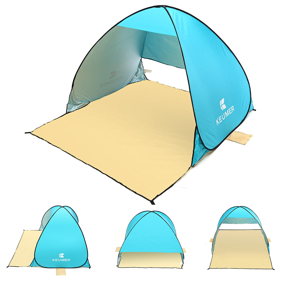 150x180x110cmポップアップ屋外キャンプ釣りテント抗UV防水換気シェルターテント