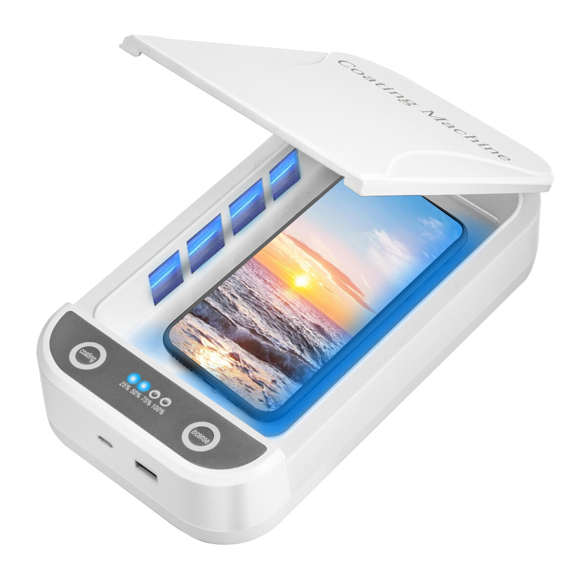 Reinigingsdoos voor mobiele telefoons, MECO Smart Phone Cleaner-apparaat met aromatherapiefunctie vo