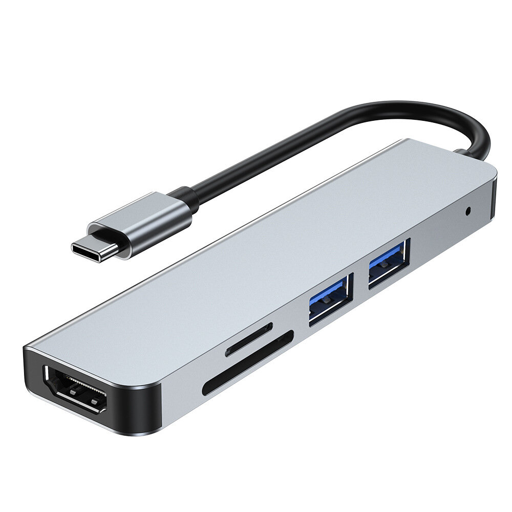 

Bakeey USB Type-C Hub адаптер для док-станции с двумя 4K HD Дисплей / USB 3.0 / USB 2.0 / устройства чтения карт памяти
