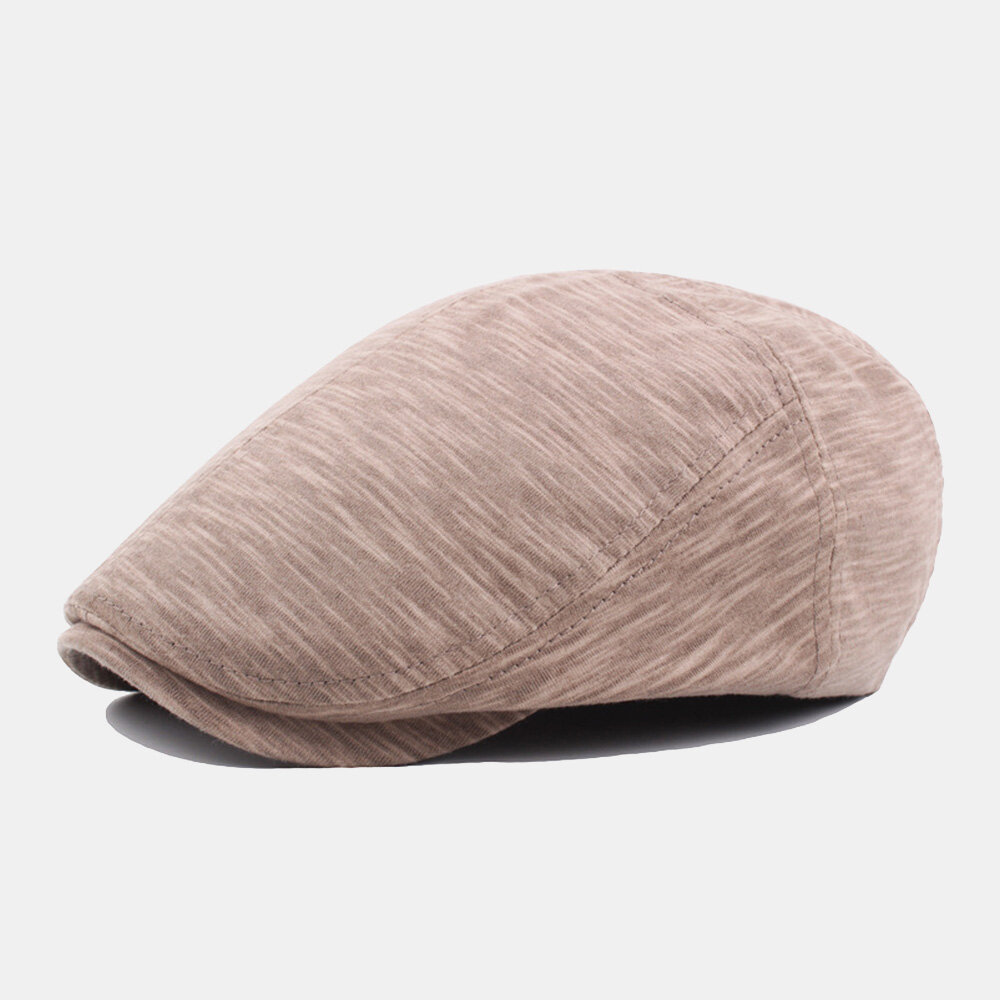 

Men Woolen Cloth Solid Color Autumn Winter Warmth Beret Cap British Outdoor Sunshade Breathable Newsboy Hat Forward Hat
