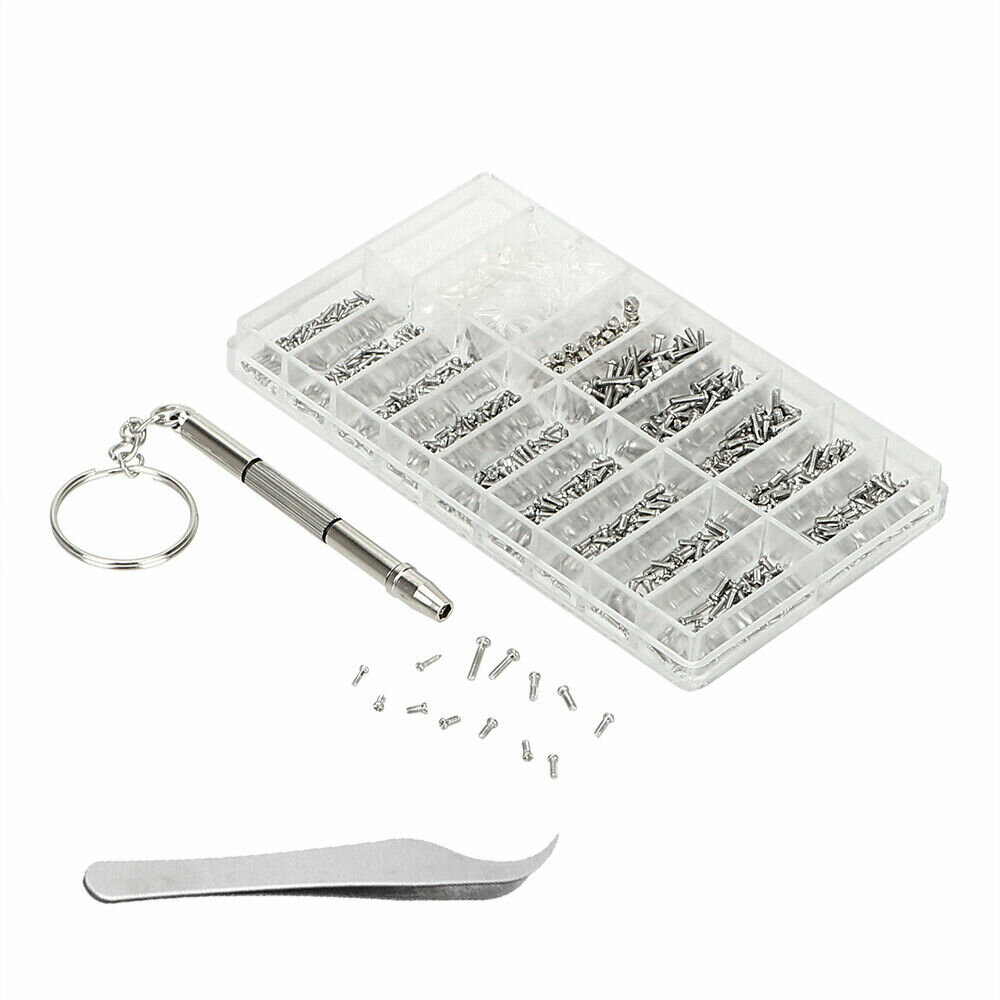 

Suleve 1000PCS Glasses Sunglasses Spectacles Watch Tiny Screws Nut Assortment Repair Tool Kit Stainless Steel Small Scre