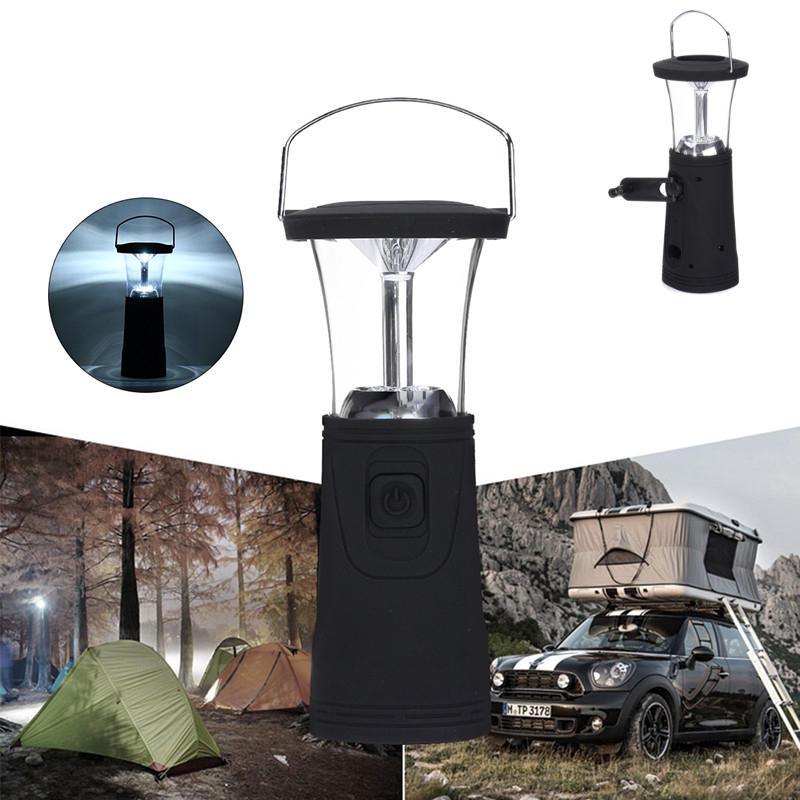 Hand-cranked Solar Power Light Uniwersalna lampa awaryjna LED Outdoor Camping Lantern 
