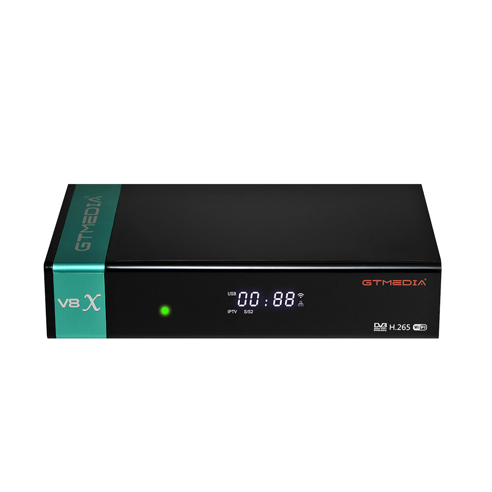 

GTMEDIA V8X DVB-S/S2/S2X 1080P HD Satellite TV Signal Receiver Set-top Box H.265 Built-in 2.4G WIFI Support CA Card Supp