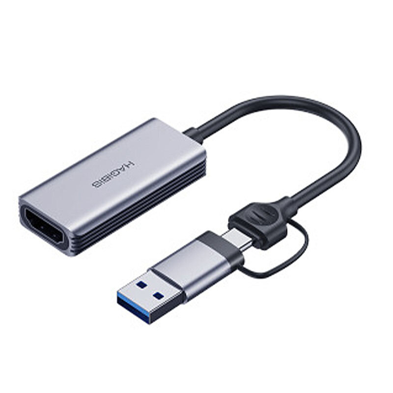 

HAGiBiS USB 3.0 Video Capture Card HD to USB/Type-C Game Grabber Record 1080P/60Hz Aluminum Alloy Shell MS2130 for Switc