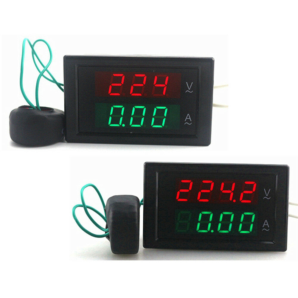 

DL69-2042 4-Digit Dual Display Current Voltmeter AC 80-300V 0-100A Led Volt Amp Meter Voltage Current Meter