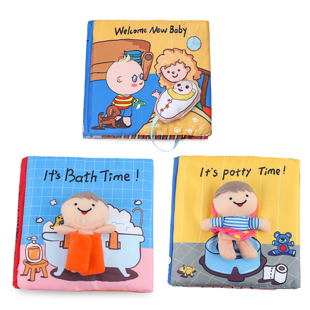 Tear-resistant Cloth Books for Baby Soft Nontoxic Fabric Early Children's Development Books Toys Gif