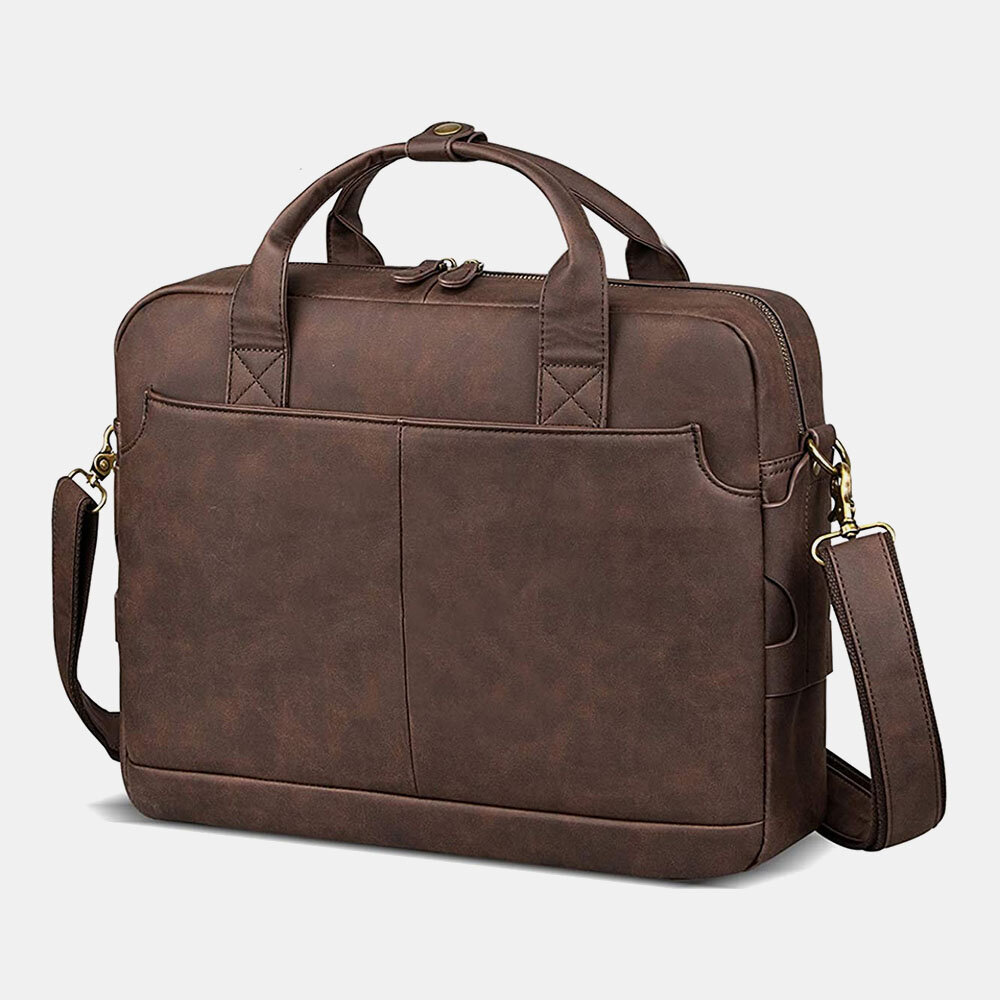 

Ekphero Men Vintage Multifunction Large Capacity 13 Inch Laptop Bags Briefcases Handbag Crossbody Bag Teacher Bag