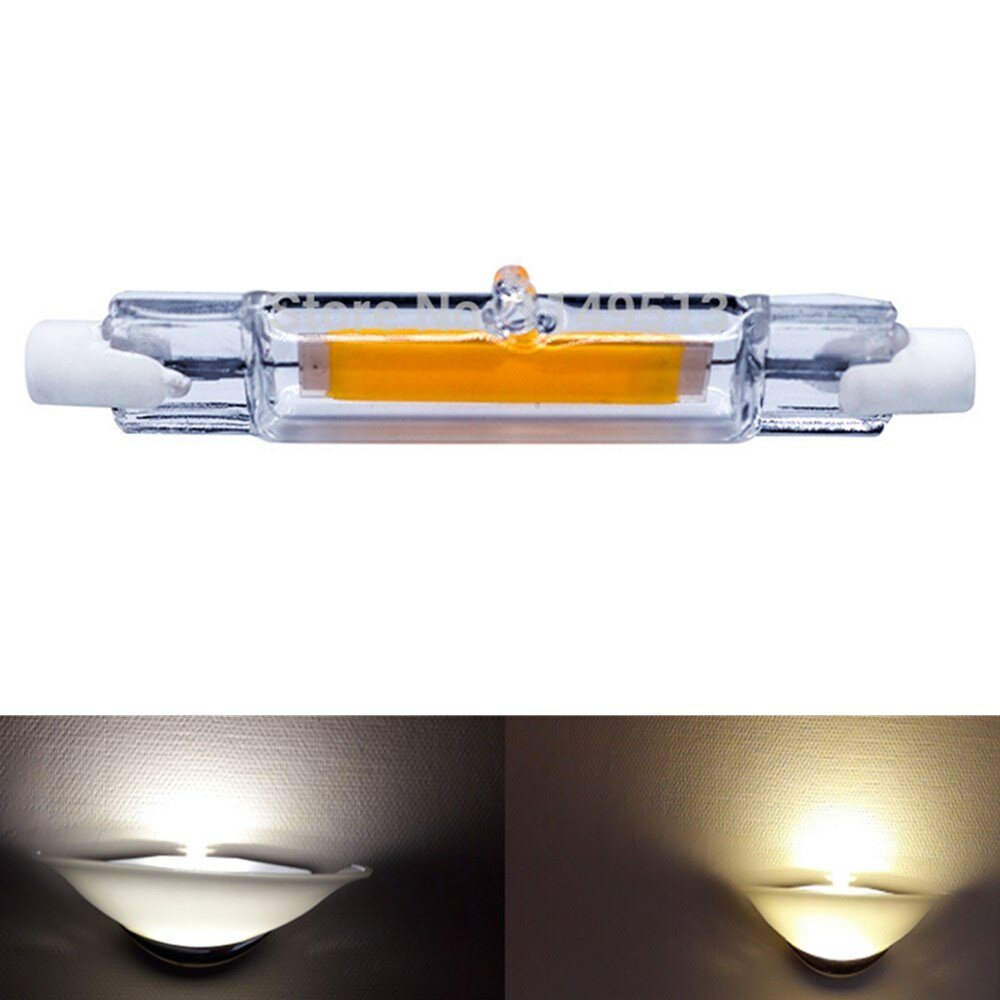 Dimbare 78 MM AC220-240V 5 W R7S LED COB Gloeilamp Glazen Buis voor Floodlight Halogeen Vervanging