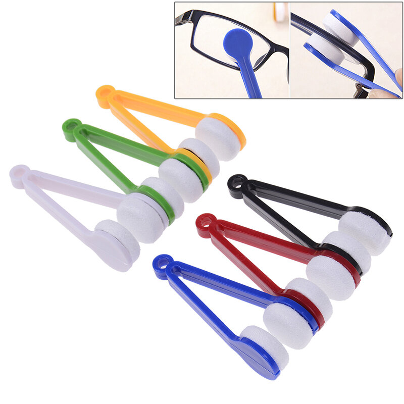 1PCS~5PCS Glasses Cleaner Brush Microfiber Clean Brush Mini Sun Glasses Eyeglass Cleaner Brush Cleaning Spectacles Tool