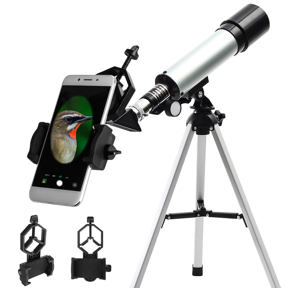 IPRee®90X50mm単眼望遠鏡天体屈折望遠鏡初心者向け三脚付き屈折望遠鏡